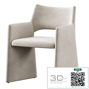 CB2 Foley Faux Mohair Gray Dining Armchair