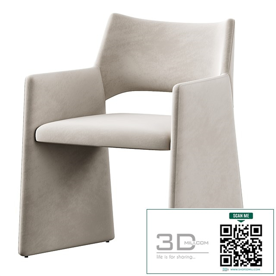 CB2 Foley Faux Mohair Gray Dining Armchair