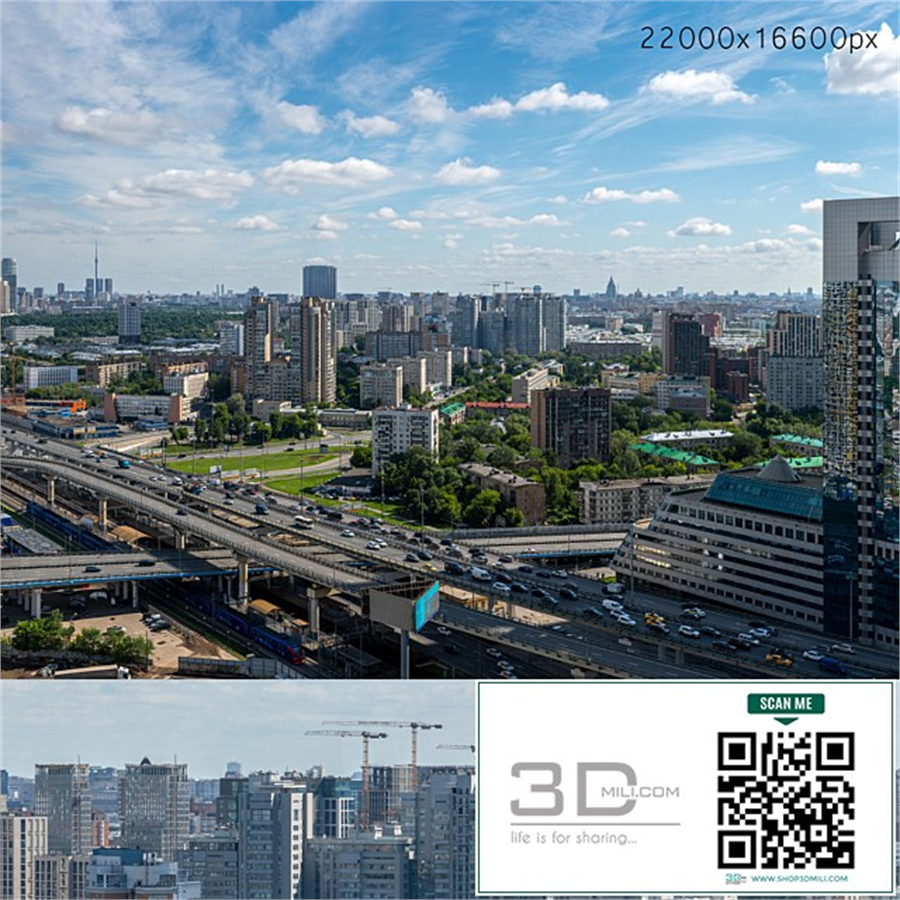 Panorama of Moscow from the flour-grinding passage v2