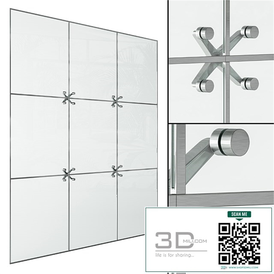Spider Glazing Window Modern - Windows Set 04