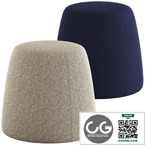 Globewest Felix Pebble Ottoman