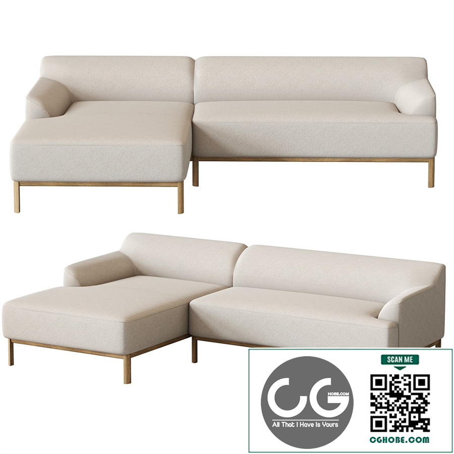 Caro Sofa 3 seater with chaise longue