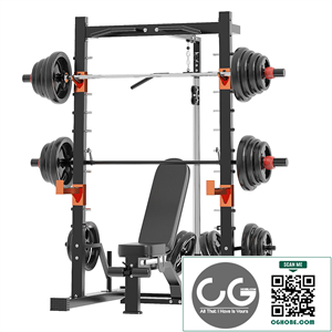 Smith machine power frame