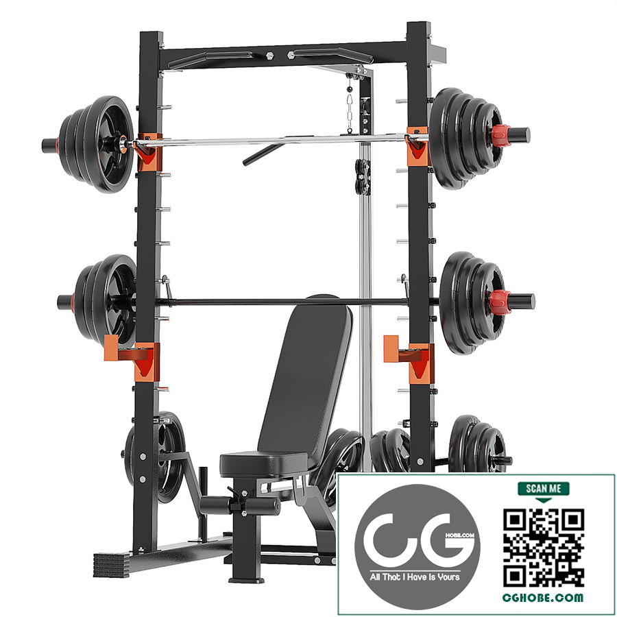 Smith machine power frame