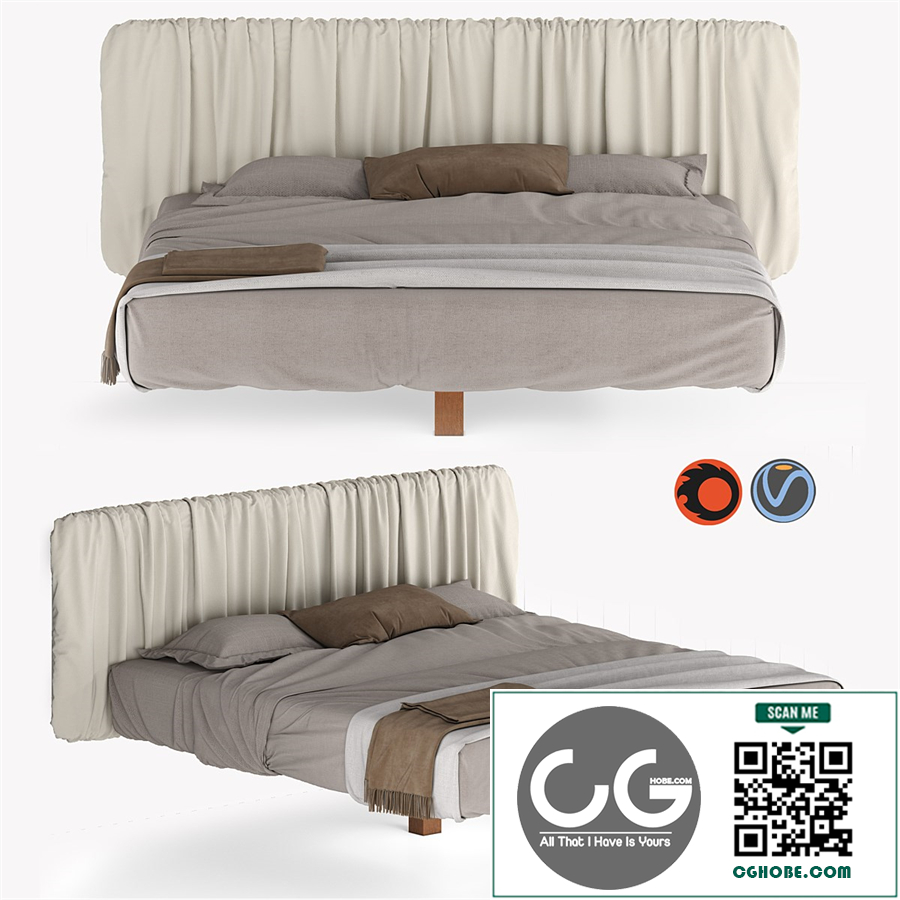 Fluttua Replis Bed from Lago