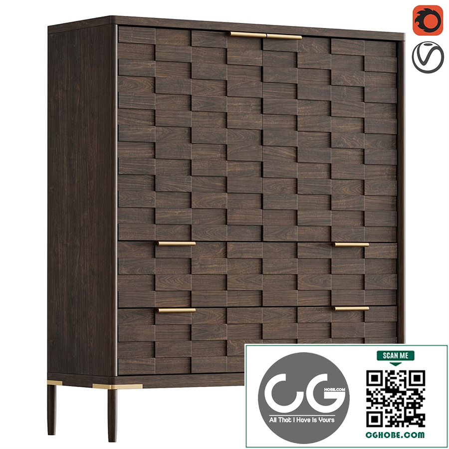 Tall Chest of Drawers Textures