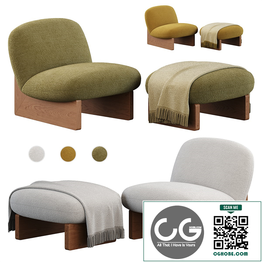 Armchair Jardan Ziggy Armchair and Ottoman