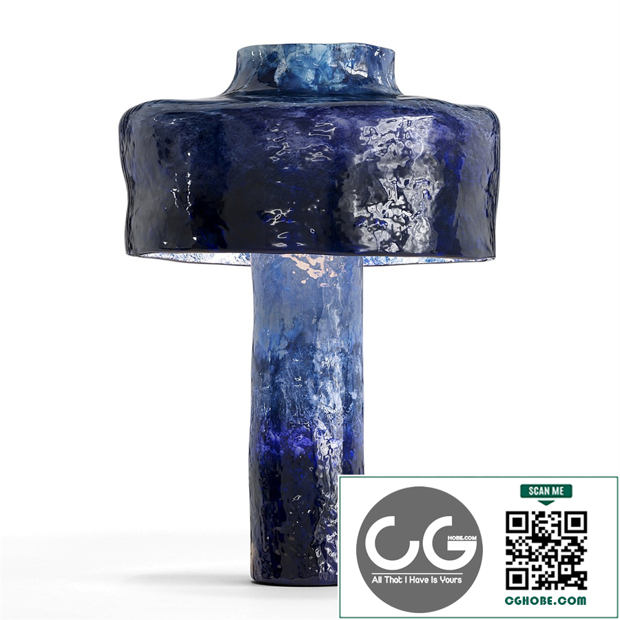 blue ceramic table lamp