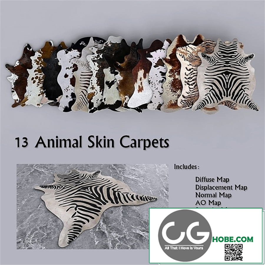 13 PBR Animal Skin Carpets