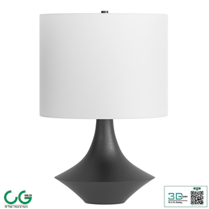 Marie Resin Table Lamp Charcoal