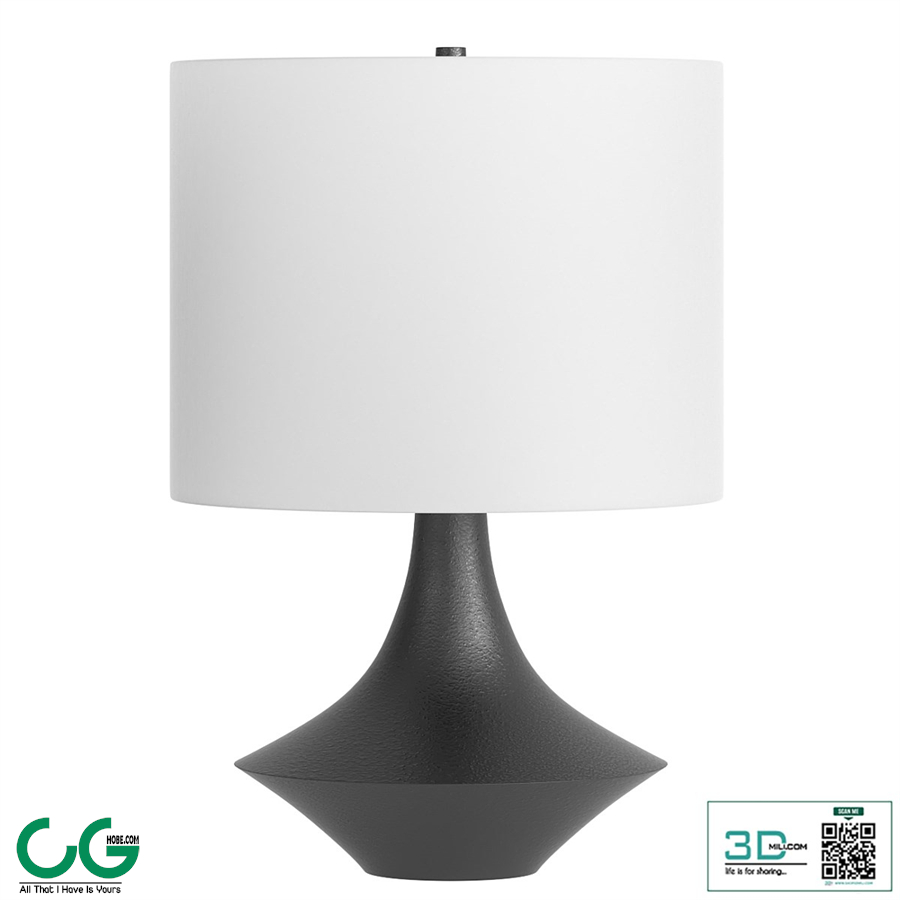 Marie Resin Table Lamp Charcoal