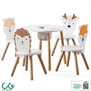 Dandelion Toddler Table & Animal Toddler Chair by Great little