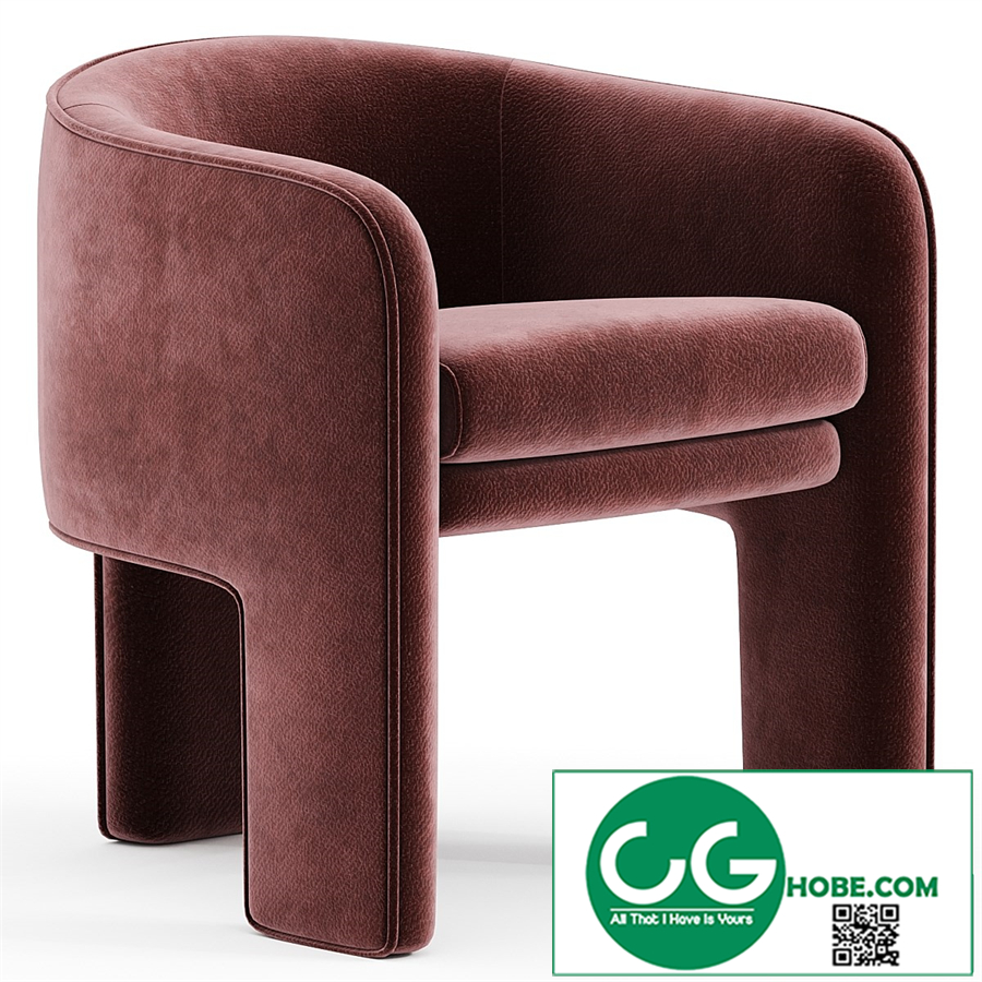 Milo Baughman Armchair velvet