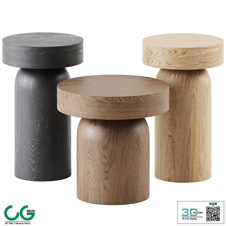 Francis Side Tables by Lema / Wooden table