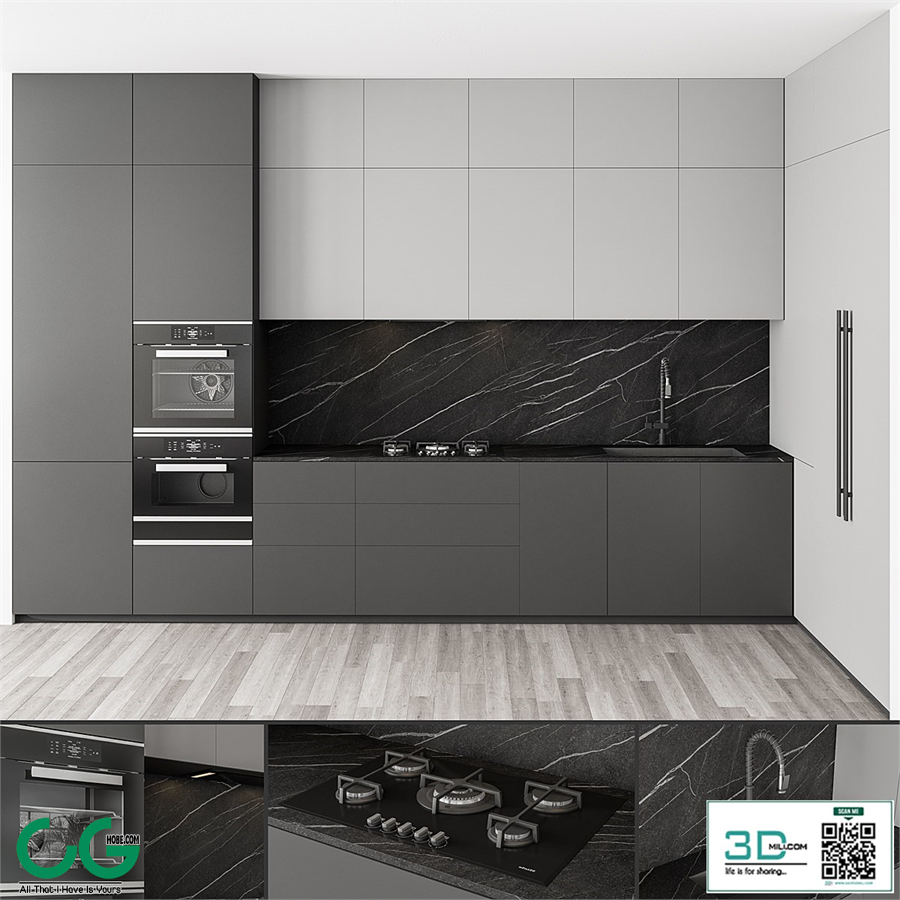 Modern Kitchen Black and White 100
