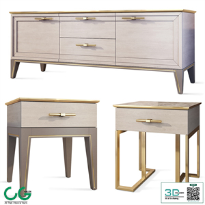 Chest of drawers and bedside table Palmari Dana