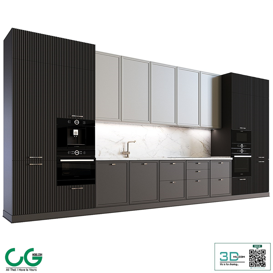Neoclassical kitchen 15