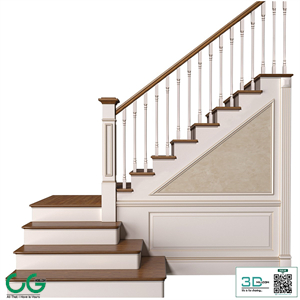 Stair in a classic style.Classic Modern interior Stair