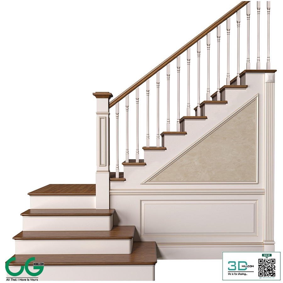 Stair in a classic style.Classic Modern interior Stair