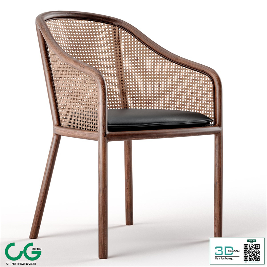 WARD BENNETT CANE LANDMARK LOUNGE CHAIR