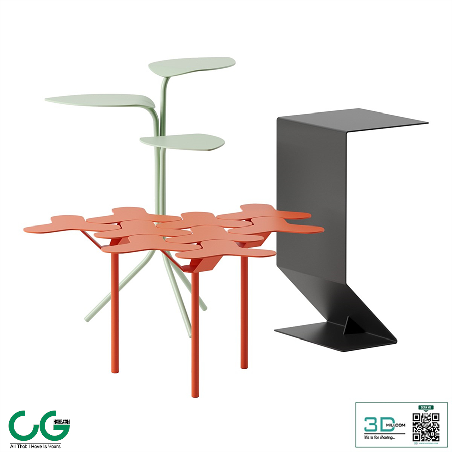 Side tables set by Moroso