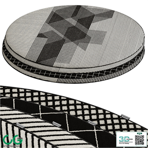 Round carpet set 01