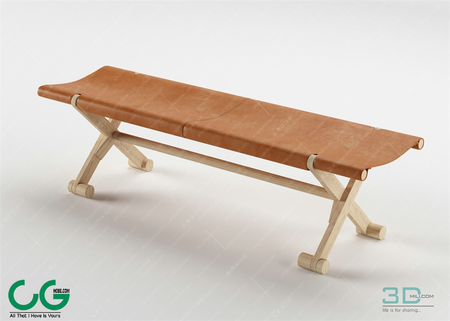 Bench and Bar Chair 04 3D Model