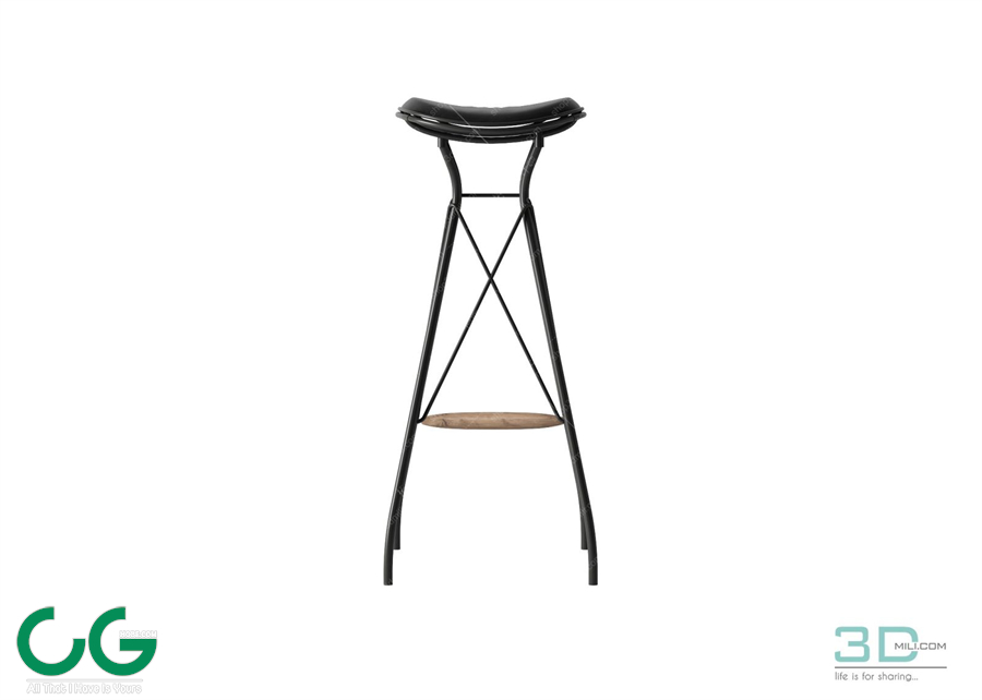 Bench and Bar Chair 11 3D Model