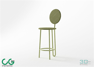 Bench and Bar Chair 12 3D Model