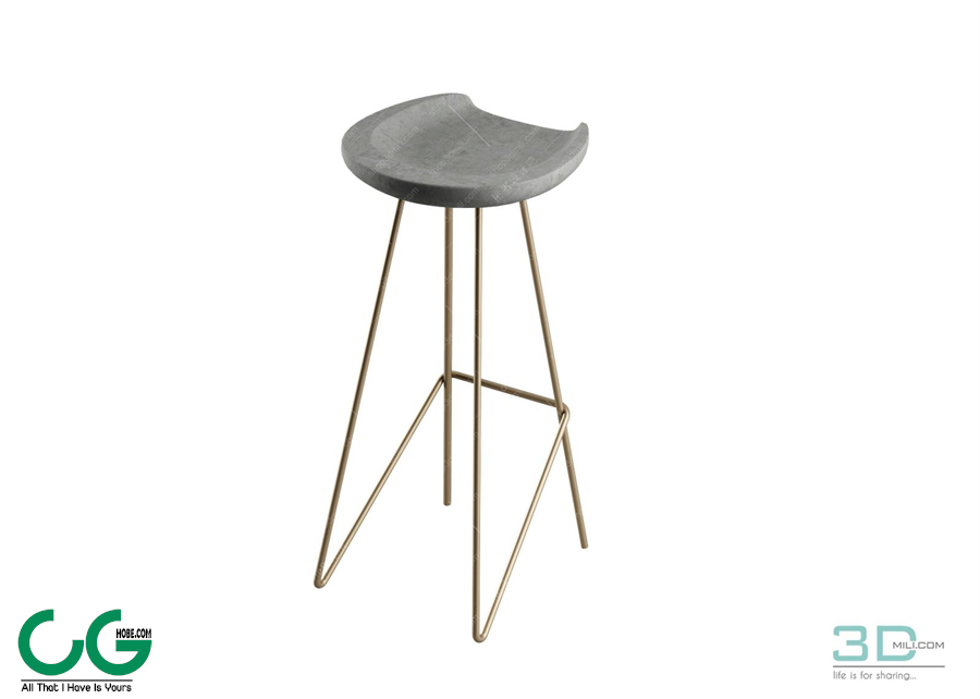 Bench and Bar Chair 16 3D Model