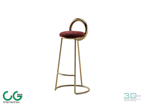 Bench and Bar Chair 17 3D Model