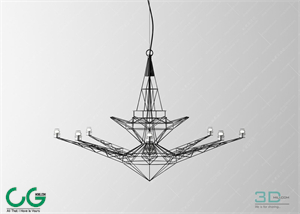 Chandelier light 19 3dsmax File