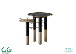 Corner Table 3dsmax File 68