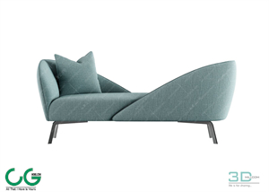 Foot Lazy Sofa 3D 04 Model