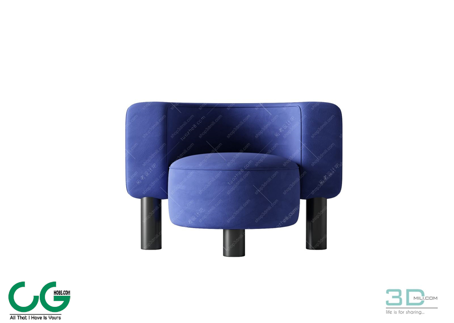 Foot Lazy Sofa 3D 19 Model