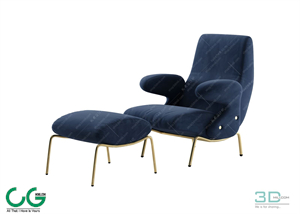Foot Lazy Sofa 3D 20 Model