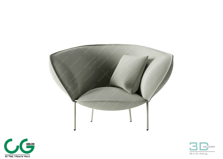 Foot Lazy Sofa 3D 22 Model