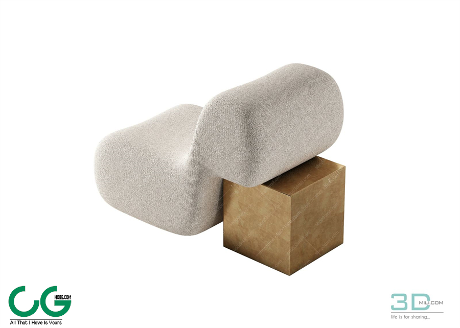 Foot Lazy Sofa 3D 23 Model