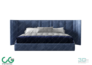 Modern Double Bed 01 3dsmax File