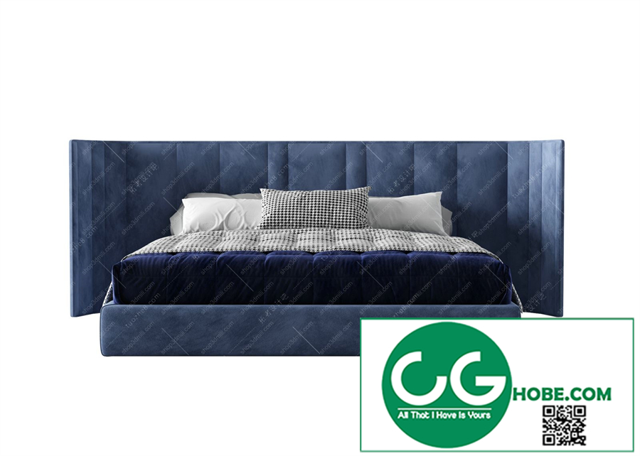 Modern Double Bed 01 3dsmax File