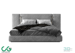 Modern Double Bed 02 3dsmax File