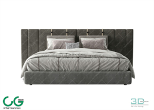 Modern Double Bed 03 3dsmax File