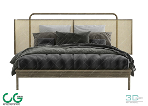 Modern Double Bed 07 3dsmax File