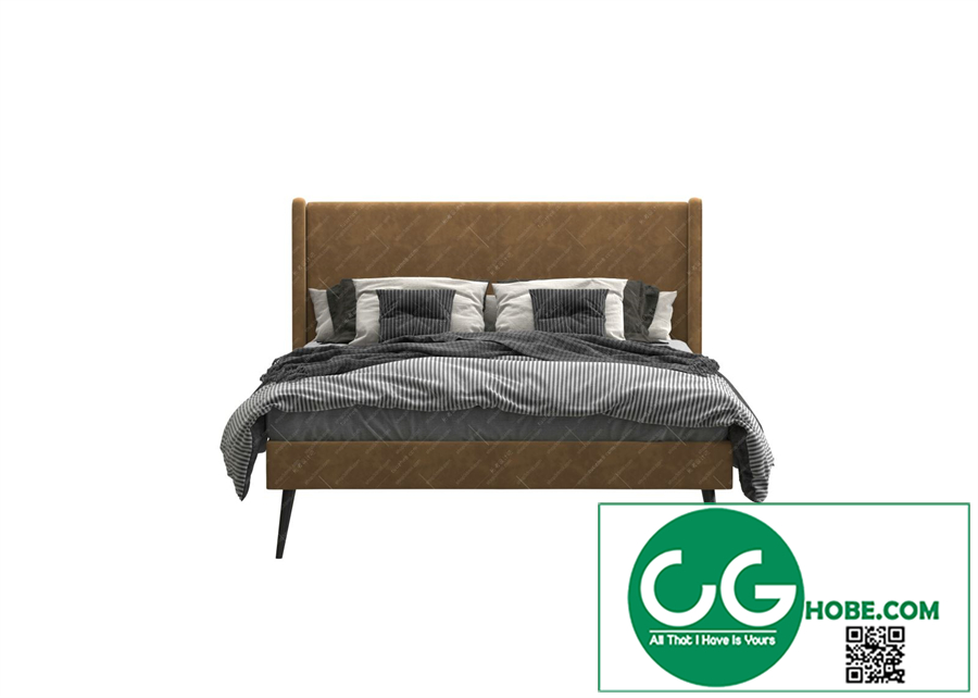 Modern Double Bed 09 3dsmax File