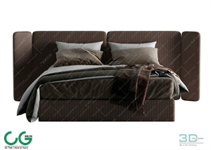 Modern Double Bed 101 3dsmax File