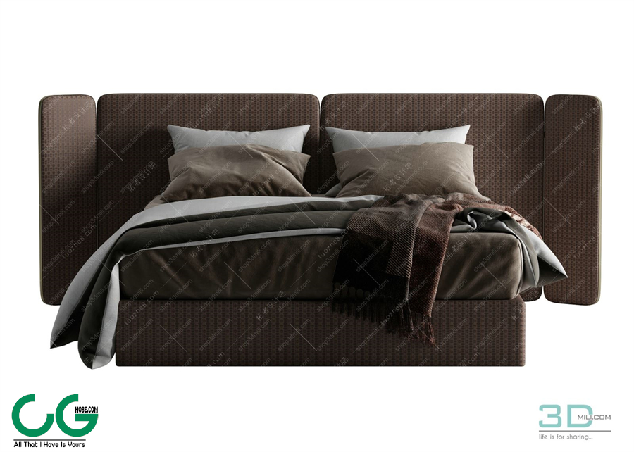 Modern Double Bed 101 3dsmax File