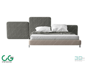 Modern Double Bed 102 3dsmax File