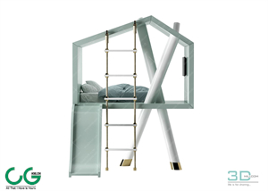 Modern Double Bed 103 3dsmax File