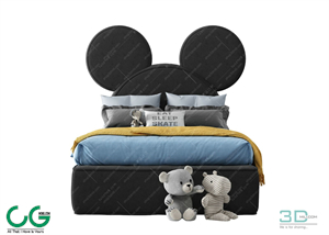 Modern Double Bed 104 3dsmax File