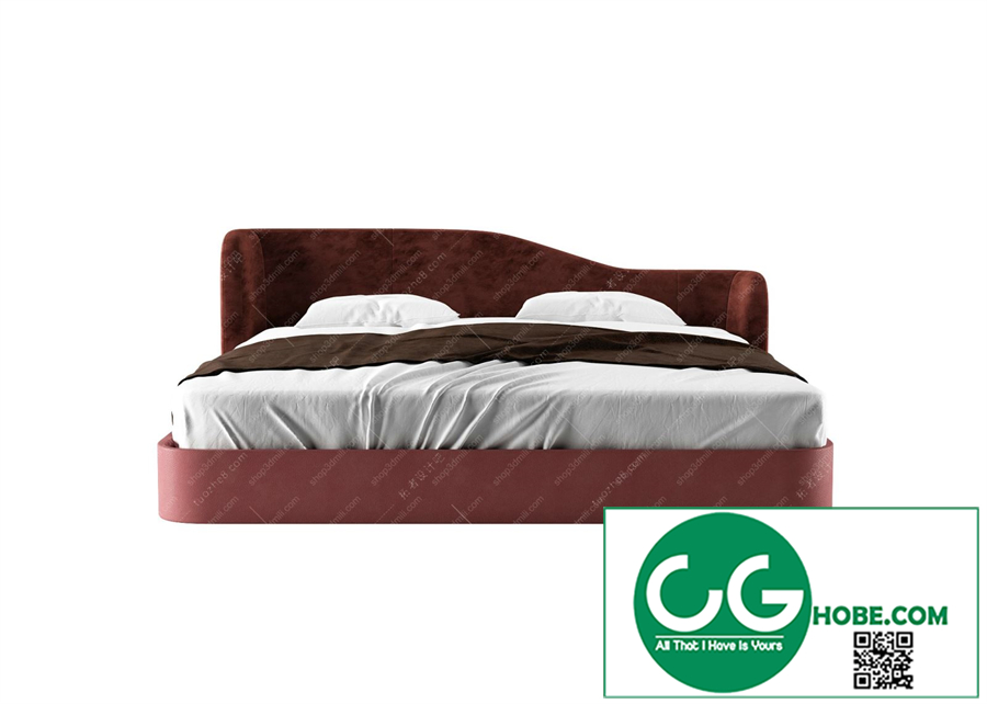 Modern Double Bed 14 3dsmax File